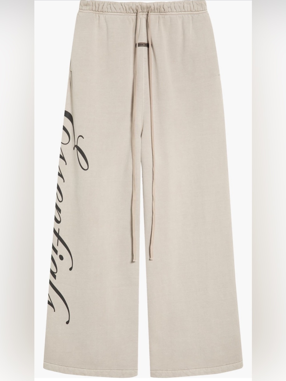 Fear of God Wide Leg Drawstring Sweatpants with Script Side Print - Picture 1 of 4